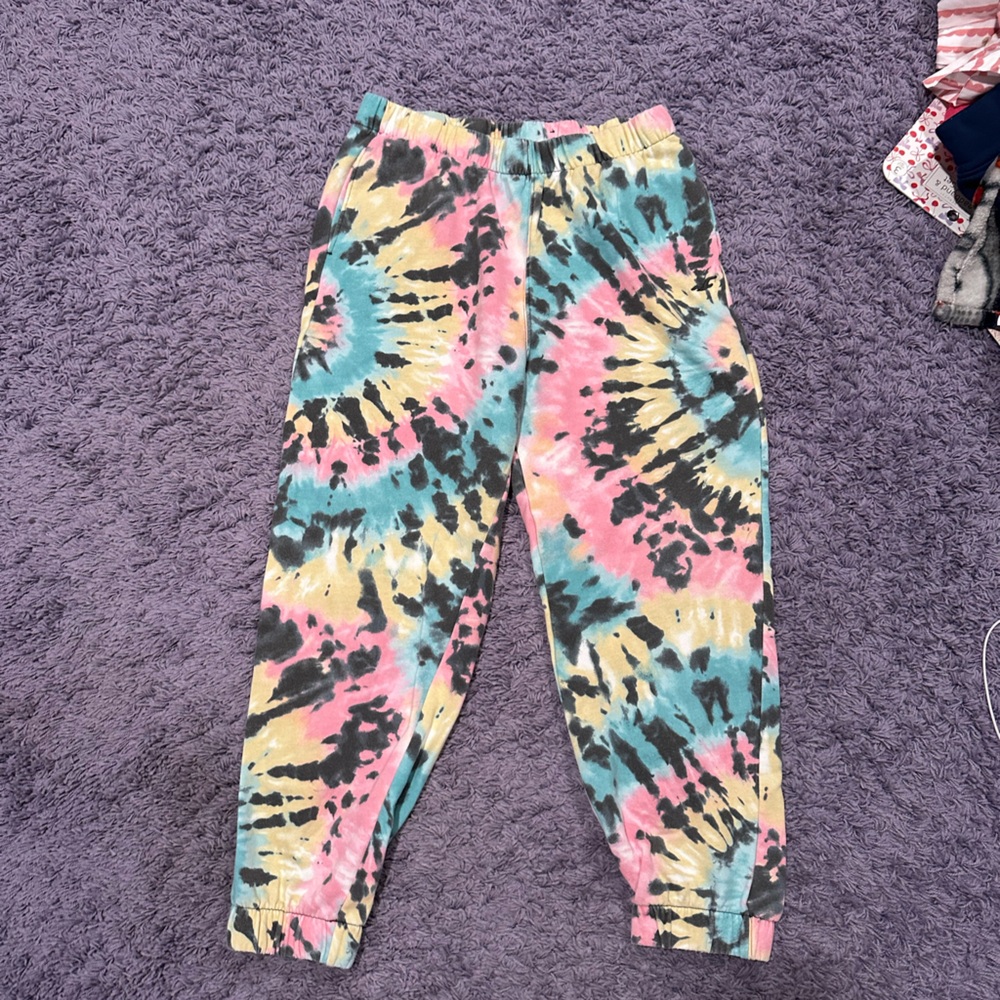Hollister Artistic Pink and Blue Sweatpants